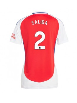 Billige Arsenal William Saliba #2 Hjemmedrakt Dame 2024-25 Kortermet